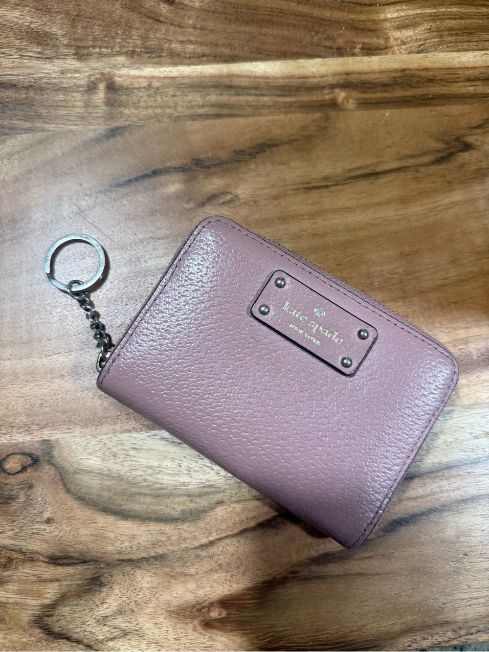 kate spade Dusty Rose Leather Key & Card Holder